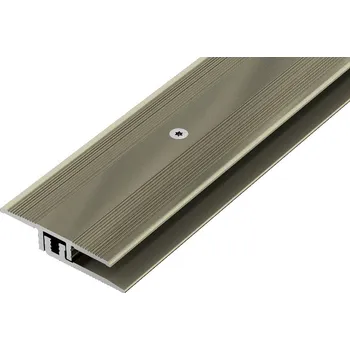 Stavební profil AP27/13 přechodová lišta, vrtaná 2-dílná ACARA, hliník elox titan, 25 mm, 2,7 m