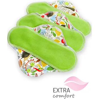 Menstruační vložka Petit Lulu s.r.o. Ježci na podzim - látková vložka STANDARD (SLIM) - Látková vložka STANDARD 3 ks