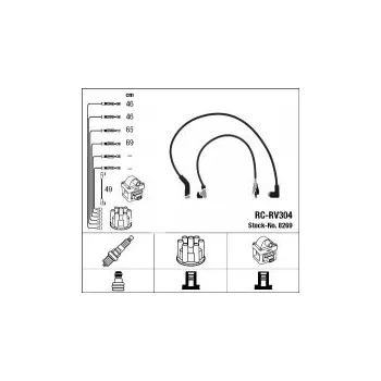 Zapalovací kabel Sada kabelů pro zapalování NGK RC-RV304 - HONDA