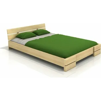 Postel Visby Postel Sandemo 180x200 cm, borovice masiv (Barva dřeva: Palisandr, Volba roštu: 14-laťkový rošt)