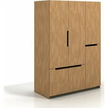 Šatní skříň Visby Šatní skříň Bergman 3D5S, buk masiv (Barva dřeva: Ořech)