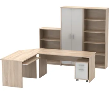 Kancelářská sestava Tempo Kondela Kancelářská sestava, dub sonoma/bílá, JOHAN 2 NEW