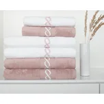 Matějovský Ručník ROYAL PINK - BAMBUS barva: 70/140cm - bílá poslední 1 ks