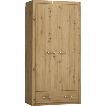 Šatní skříň Skříň šatní dvoudvéřová dub artisan MEGAN S100