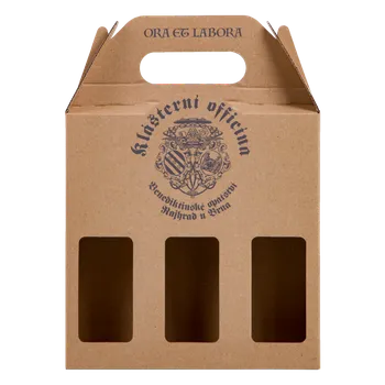 Dárková krabička Klášterní Officína Krabička dárková vyšší (na 3 sirupy/omáčky)