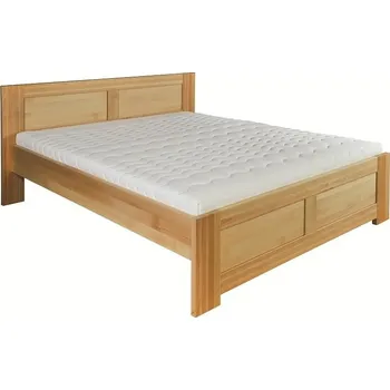 Postel Drewmax Dřevěná postel 200x200 buk LK112 (Barva dřeva: Buk bělený)