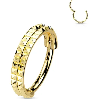 Piercing Šperky4U Segment kruh s hroty - helix / cartilage / tragus piercing - NS0053GD-1208