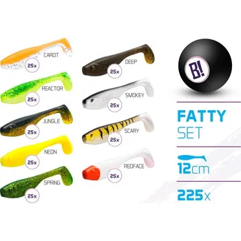 Umělá nástraha DELPHIN Sada nástrah BOMB Fatty 12cm / 225ks