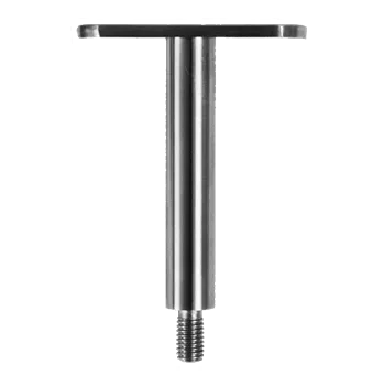 Zábradlí Držák madla pevný, plochý (78x64 mm) závit M8, broušená nerez K320 / AISI304