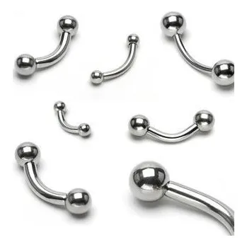Piercing Piercing do obočí - kuličky, tl. tyčky 1,6 mm (1,6 x 12 mm, 6 mm kuličky)