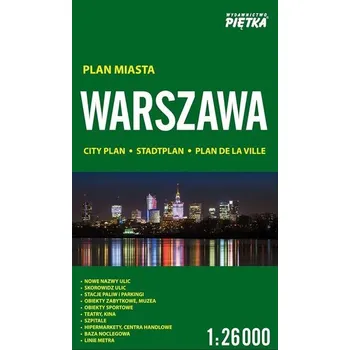 Literární cestopis Warszawa 1:26 000 plan miasta PIĘTKA - paraca zbiorowa