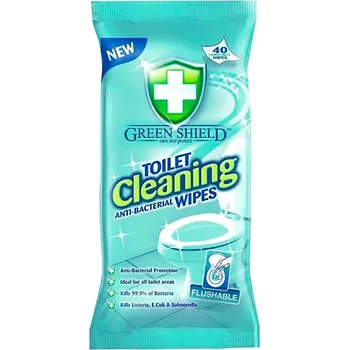 De Miclen Green Shield Toilet Anti-Bacterial antibakteriální ubrousky 40 ks