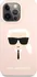 Pouzdro na mobilní telefon Karl Lagerfeld Liquid Silicone Karl Head pro Apple iPhone 13 Pro světle růžové
