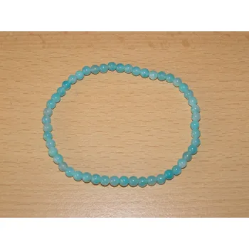 Drahý kámen Amazonit - Náramek - kuličky 4 mm - knk28