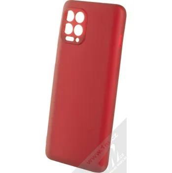 Pouzdro na mobilní telefon 1Mcz Matt Skinny TPU ochranný silikonový kryt pro Motorola Moto G100 tmavě červená (dark red)