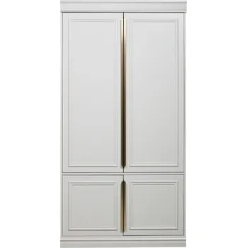 Šatní skříň WOOOD Šedá borovicová šatní skříň Zinena I 215x110 cm