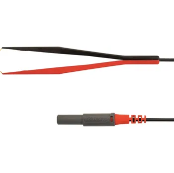 Měřicí kabel Schützinger KML 7848 Au / PZ / 150 / RT měřicí kabel zástrčka 4 mm Kelvinova svorka červená 1 ks