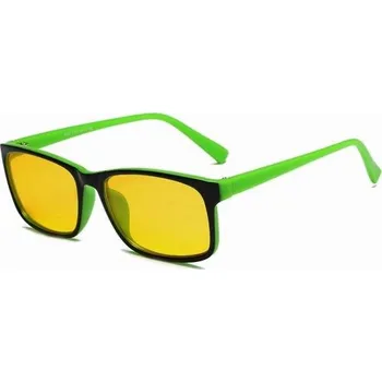 Brýle na čtení Brýle s filtrem modrého světla bez dioptrii KWE14- Zelené Wayfarer style 8012-GN