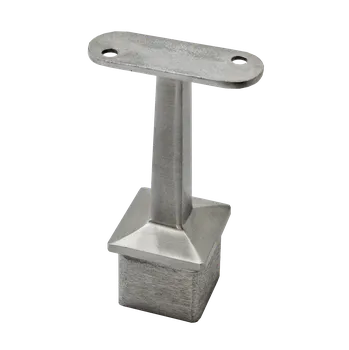 Zábradlí Držák madla pevný / plochý (65x81mm), broušená nerez K320 / AISI304
