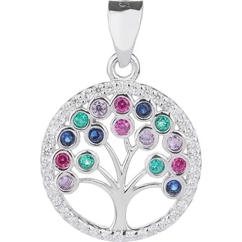 Přívěsek Bealio BEALIO Stříbrný přívěsek STROM ŽIVOTA 15 mm barevný 03-09918-0668