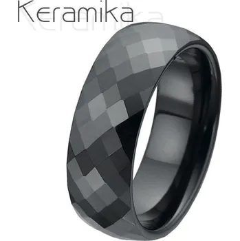 Módní doplněk KM1002-8 Pánský keramický snubní prsten, šíře 8 mm (60)