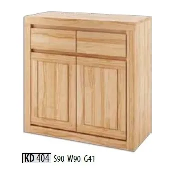 Drewmax Komoda KD404 masiv buk (Barva dřeva: Ořech)