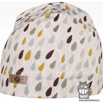 Čepice Bavlněná celopotištěná čepice Dráče - vzor 05 - bílá, kapky Barva: Bílá, Velikost: 48-50