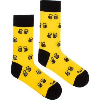 Pánské ponožky Fusakle Na zdraví žluté S (35-38)