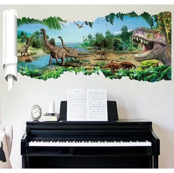 Samolepící dekorace Dinosauři plakát typ 2, samolepka na zeď, vel. 90x46cm