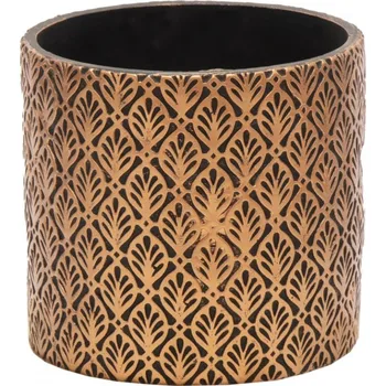 Obal na květináč Obal na květinu keramika 9x8 cm - bronzový