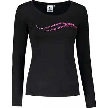 Dámské triko s dlouhým rukávem ALTISPORT CARRYOVER ALW001169 ČERNORŮŽOVÁ XS
