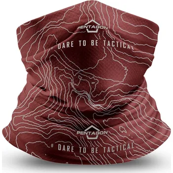 Nákrčník Pentagon® Tactical Nákrčník Skiron Topographic Pentagon®, Barva: Červená