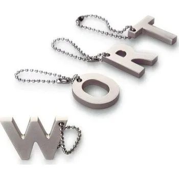 Přívěšek na klíče My Letters stříbrný 3cm, Philippi - N