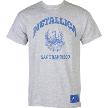 Pánské tričko Tričko metal pánské Metallica - College Crest - ROCK OFF - RTMTLTSGCOL METTS44MG PHDMTLTSGCOL