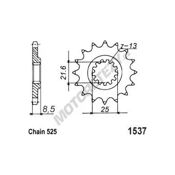 Řetězová sada pro motocykl Řetězové kolečko KAWASAKI Z 1000 rok 07-18