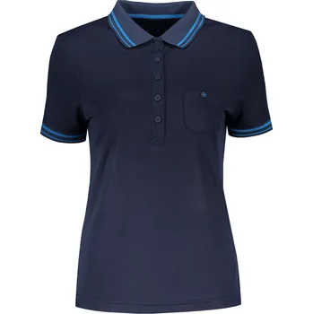 Dámská móda Dámské triko s límečkem funkční komfort JAMES NICHOLSON JN701 NAVY/AQUA M