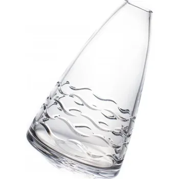 Váza Křišťálová váza šikmá, RIVULET, Gold Crystal, 33 cm