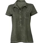 Dámské triko s límečkem fashion JAMES NICHOLSON JN987 GRAPHITE S