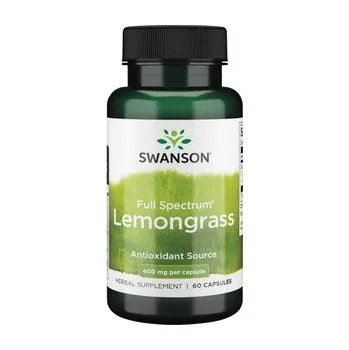 Swanson Full Spectrum Lemongrass Doplněk stravy s antioxidanty 60 ks, kapsle, 400 mg