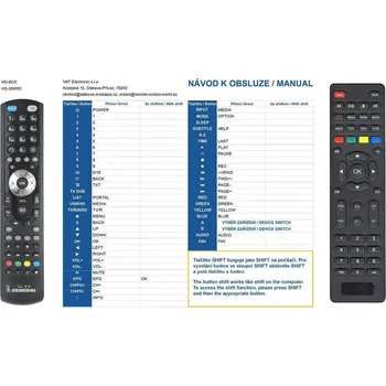Dálkový ovladač General HDBOX HS-265IRD - dálkový ovladač