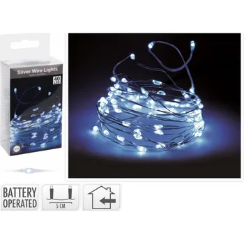 Vánoce Elektrické osvětlení, 200cm, 40 LED, studená bílá