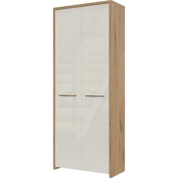 Šatní skříň Skříň GALA - V2 ořech pacific/béžová lesk