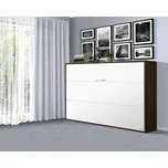 Nabytekmorava Sklápěcí postel VS1056, 200x120cm barva lamina: ořech / bílé dveře, varianta dveří: lesklé