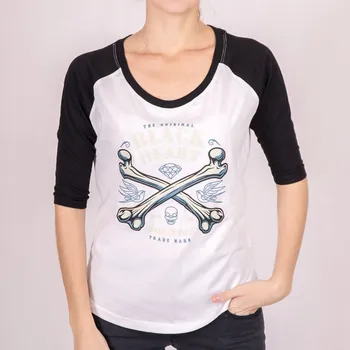 Dámské tričko Dámské Triko BLACK HEART BONES RG WHITE Barva: Bílá, Velikost: XL