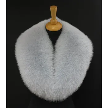 Špongr Kožešinový límec z polární lišky L296 šedomodrý