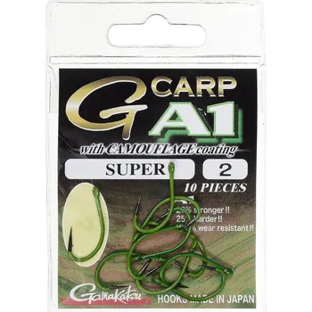 Rybářský háček Gamakatsu G-Carp A1 Super Hook Camo Green 2 - 10 ks