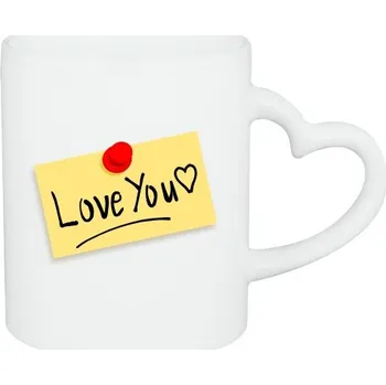 Hrnek srdce s potiskem Hrneček Láska mého života