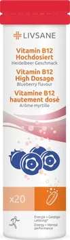 Livsane Šumivé tablety Vitamin B12 20 tbl.