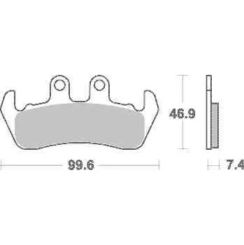Brzda pro motocykl Brzdové destičky SBS přední YAMAHA DT 125 Z rok 90-94