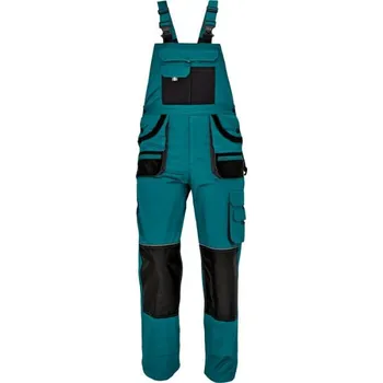 Pracovní oblečení CERVA F&F CARL montérkové kalhoty s laclem Barva: lahvově zelená, Velikost: 58 3249_LAH6